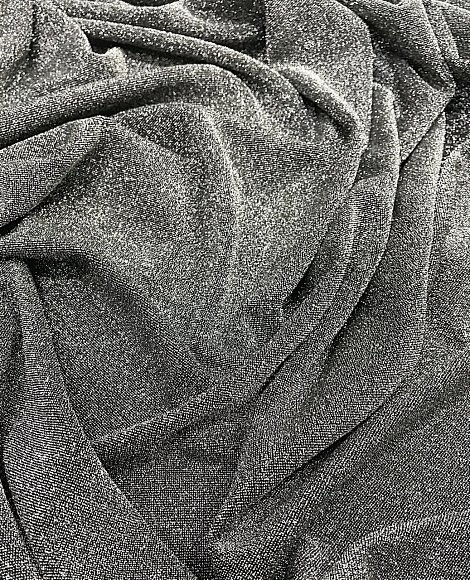 Трикотаж люрекс черный\серебро